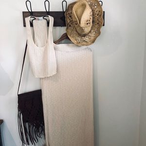 Free People knit crop top and maxi skirt